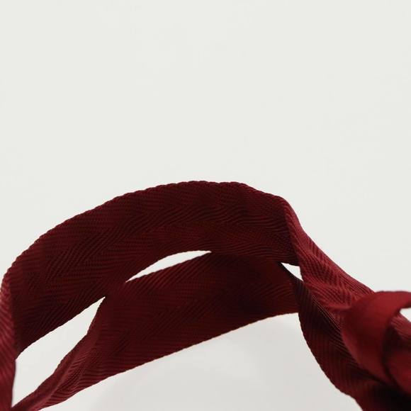 PRADA Hand Bag Nylon Red Silver Auth 98359 - Picture 8 of 16